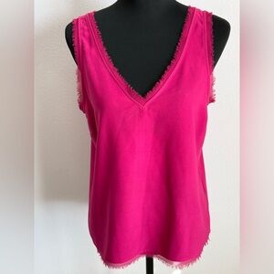 Chelsea28 Fuchsia V-Neck Tank Top